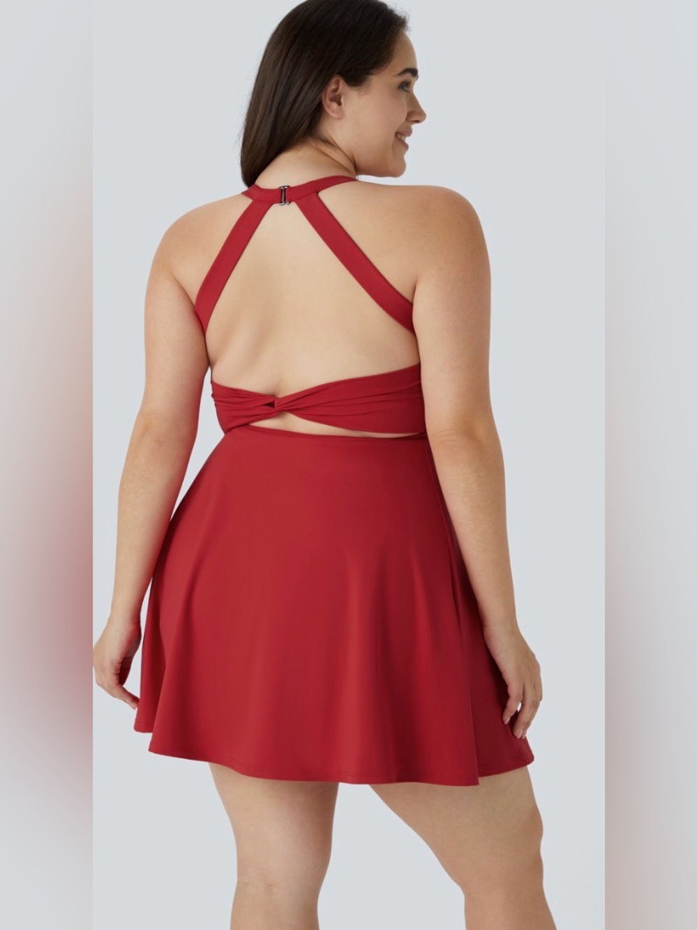 Halara Softlyzero Molded Cups Active Dress Plus Sz 1X Red
